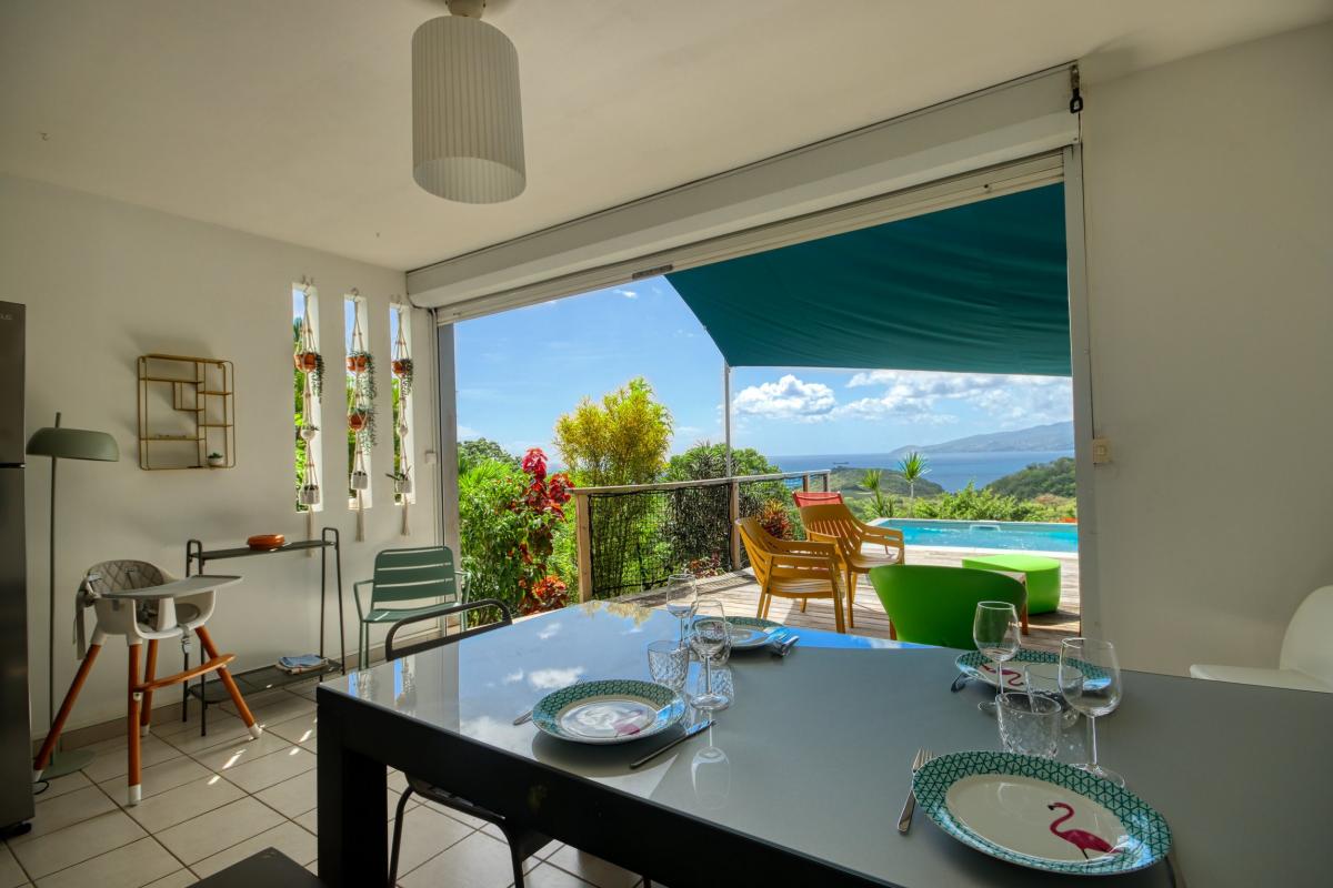 Location villa Trois Ilets Martinique - L'espace repas